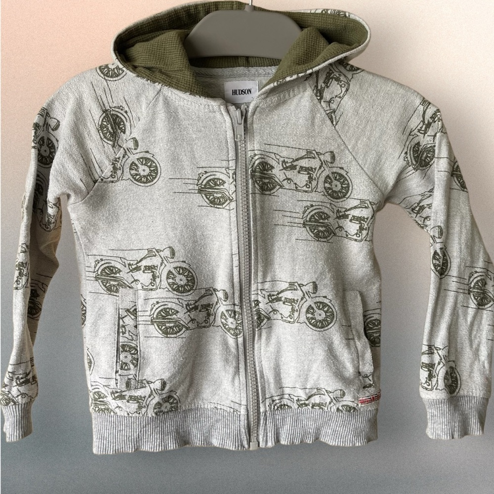 Hudson 4T Motorcycle Zip-up Toddler Sweater by Hudson